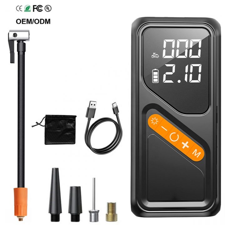 Digital Display Car Air Compressor Tire Inflator ABS Tire Pressure Monitor for Cars Bicycles Vehicles