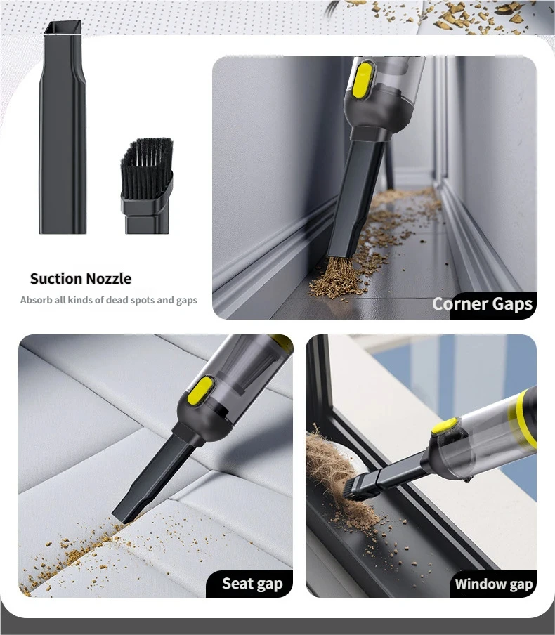 PCMOS 17000PA 120W Cordless Car Vacuum Cleaner