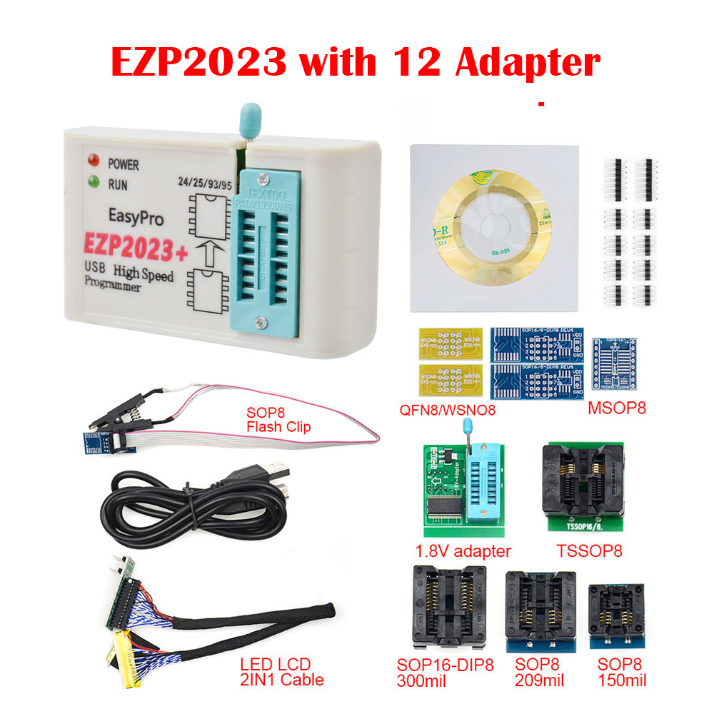 Ep2023+ High-Speed SPI Flash Programmer 24/25/93 BIOS 25T80 Offline 5V Code Reader