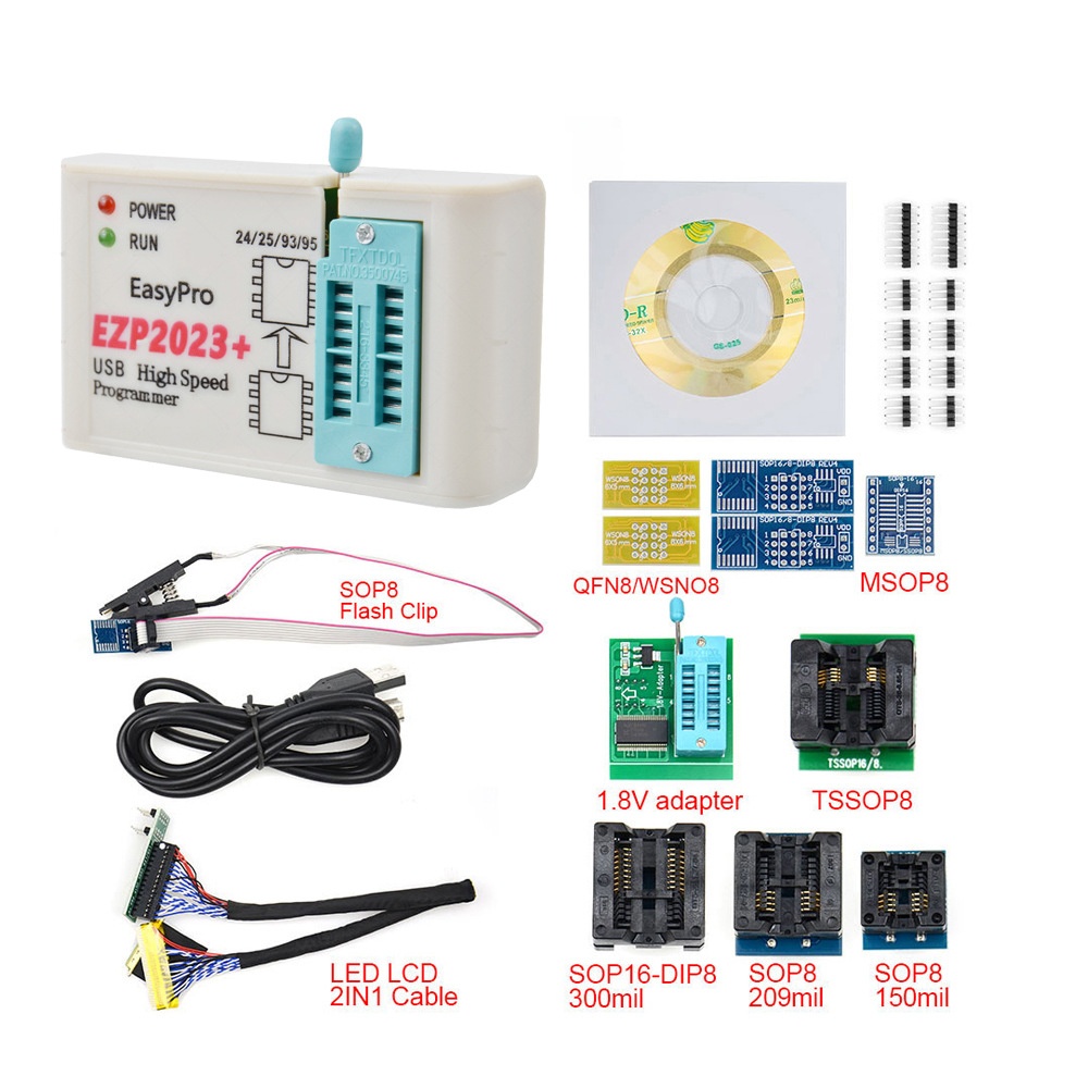 Ep2023+ High-Speed SPI Flash Programmer 24/25/93 BIOS 25T80 Offline 5V Code Reader