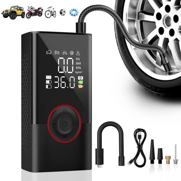 Factory Price 150Psi Portable Wireless Mini Electric Tyre Inflator Pump High Inflator Digital Display ABS Direct Manufacturer