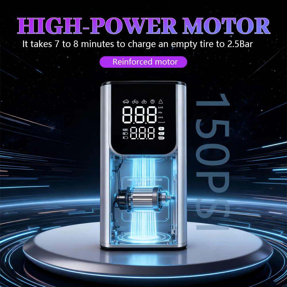 Factory Price 150psi Electric Air Pump Portable Air Compressor Rechargeable Battery for Car Motorcycle Bicycle Ball