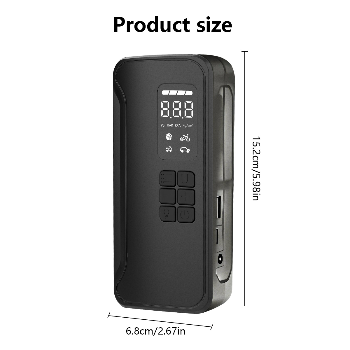 Factory Price 21mm Digital Portable Car Tyre Pump Air Compressor Wireless Car Tire Inflator Mini Electric Air Pump for Car Ball