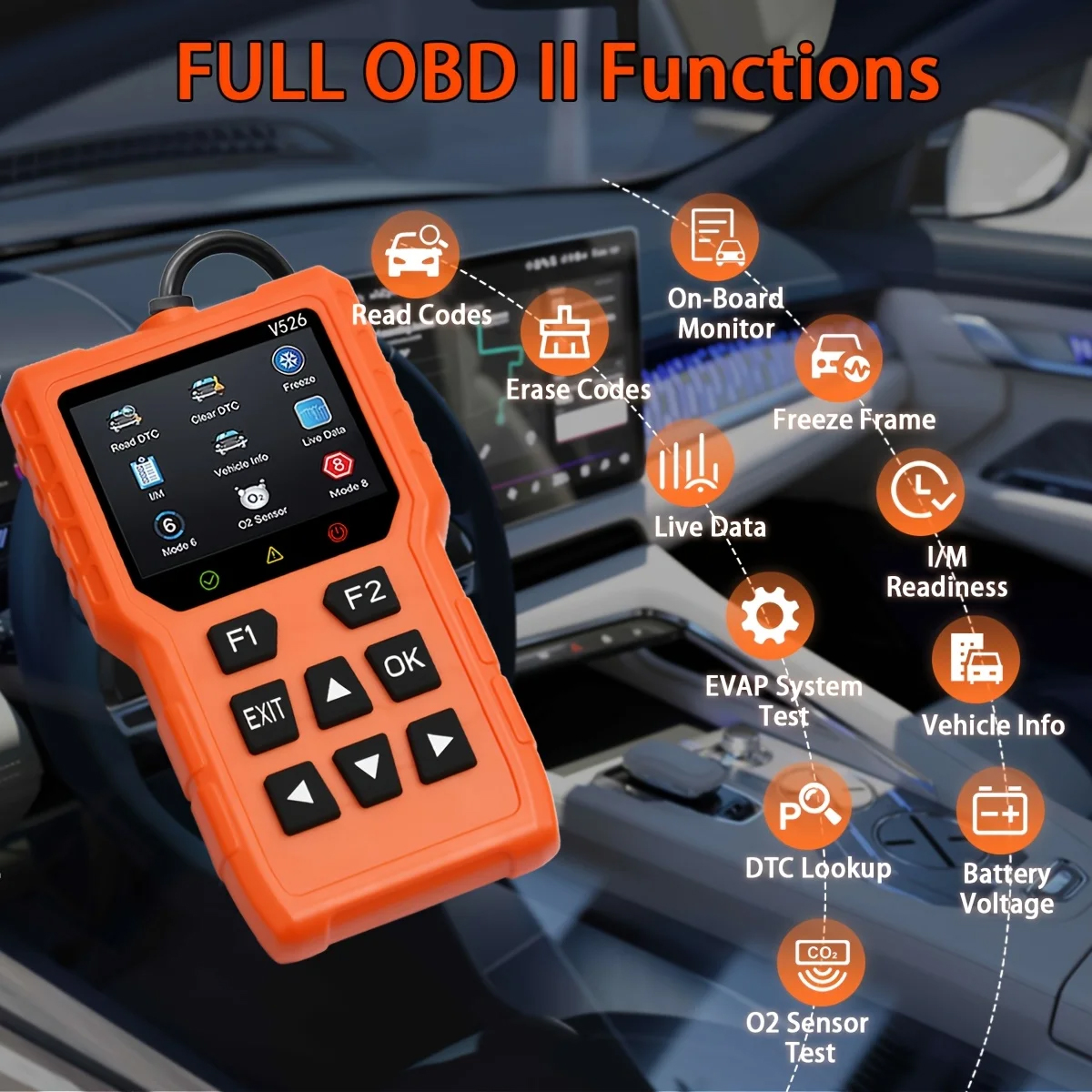Factory Price New Arrival PCMOS GJZ0406 OBD2 Car Diagnostic Code Reader Scanner 2.8inch Color Screen Universal Fitment 5-18V