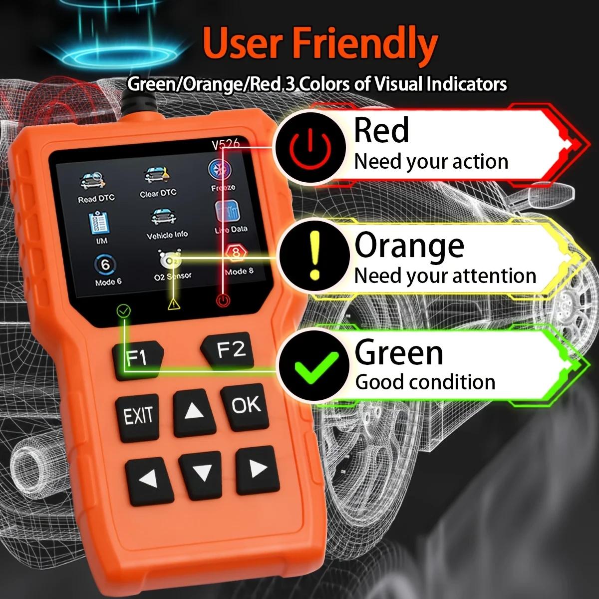 Factory Price New Arrival PCMOS GJZ0406 OBD2 Car Diagnostic Code Reader Scanner 2.8inch Color Screen Universal Fitment 5-18V