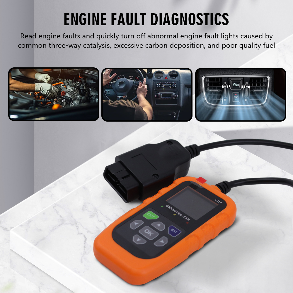 Factory Price V119 Auto Diagnostic Tool OBDIi OBD2 Portable Car Auto All System Diagnostic Tools Function OBDII Car Scanner