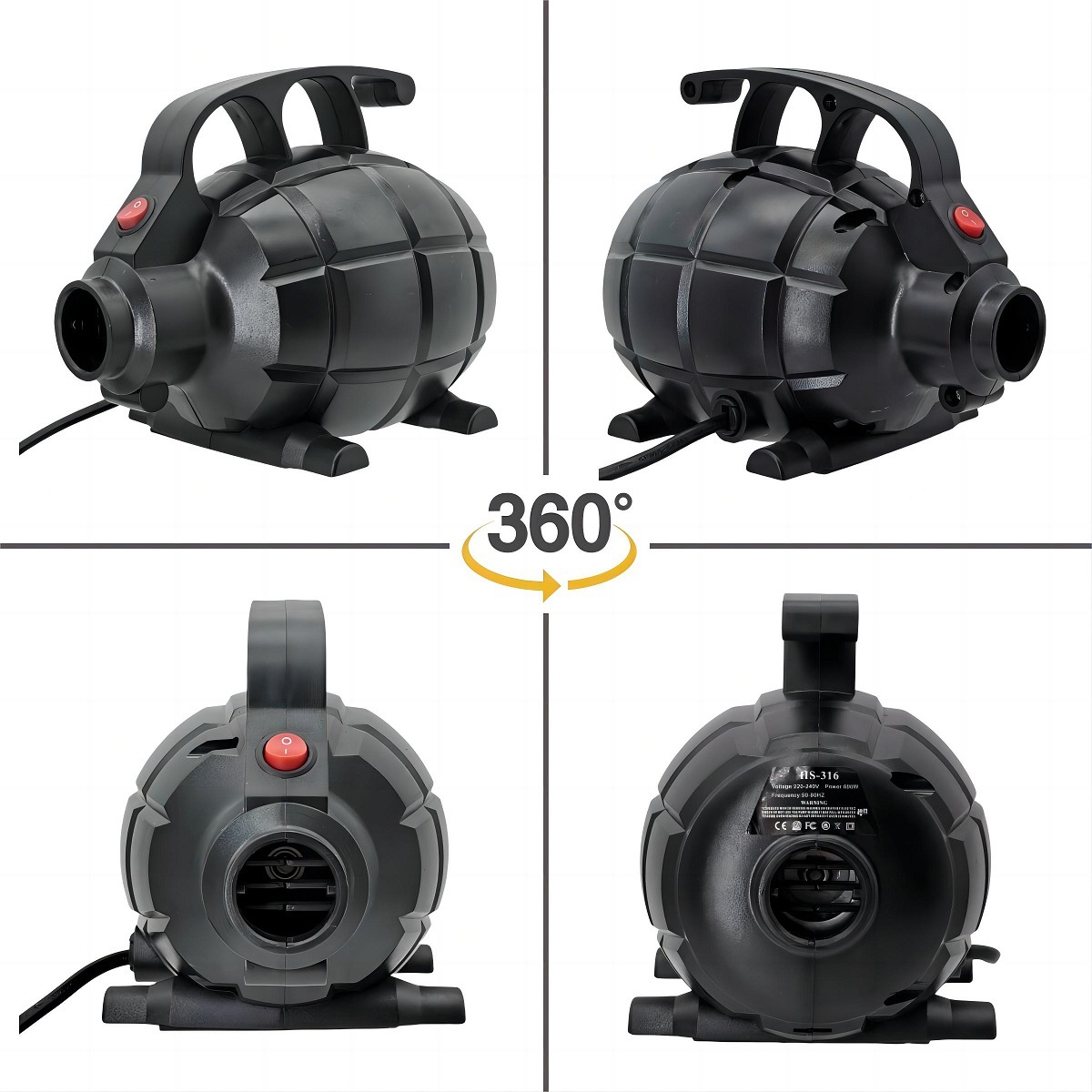 Factory Wholesale AC Electric Air Pump ABS Material Model 318,602 Household Wire Drawing Pad High Power 600W Made in China
