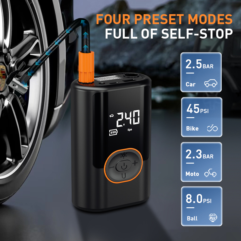 Factory Wholesale Price 150PSI Multifunctional Portable Tire Inflators Electric Car Air Pump with Power Bank Car Air Compressor