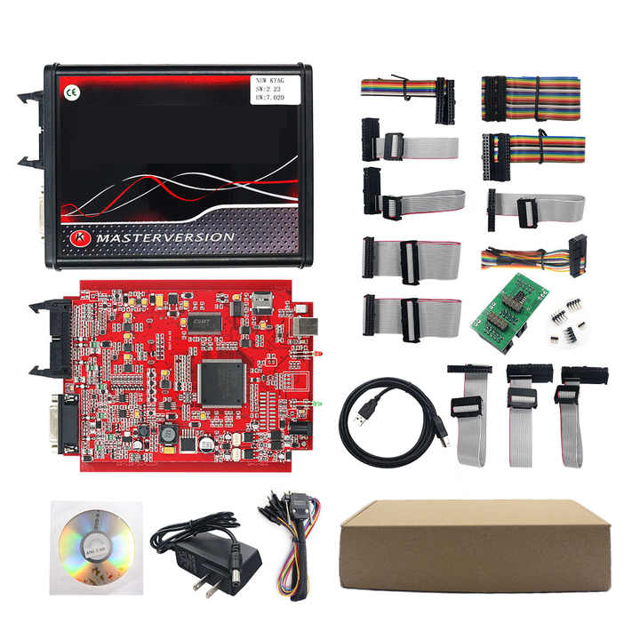 For KTAG V7.020 Firmware OBD2 Car ECU Chip Tuning Tools Kess 5.017 Programmer BDM Frame 22pcs Adapters Engine Analyzer K-TAG ECU