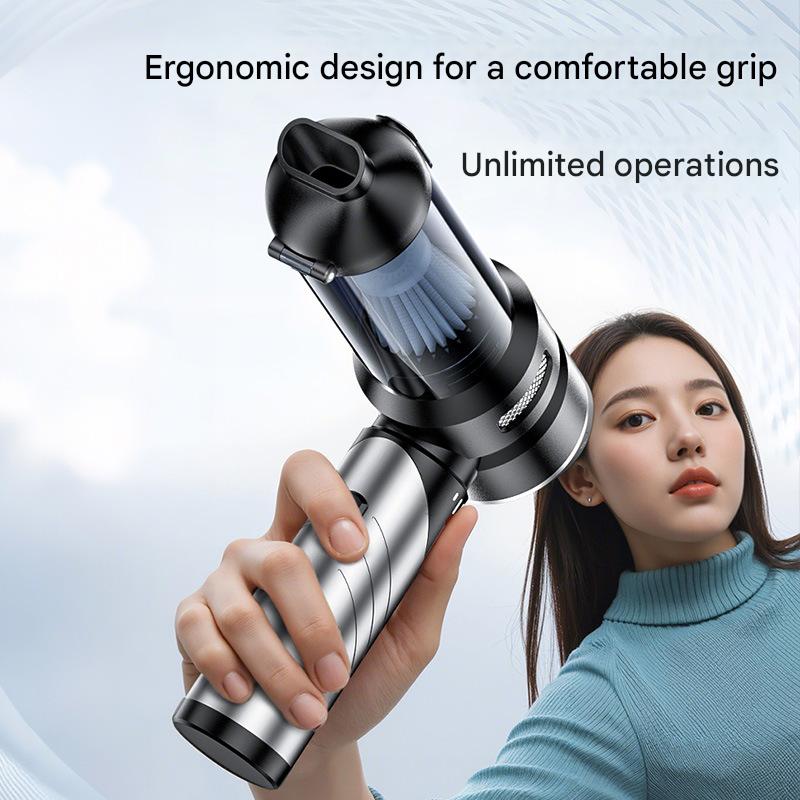 Handheld Mini Wireless Electric Car Vacuum Cleaner with 18000Pa Suction Rechargeable Type-C Charging Portable Household Use