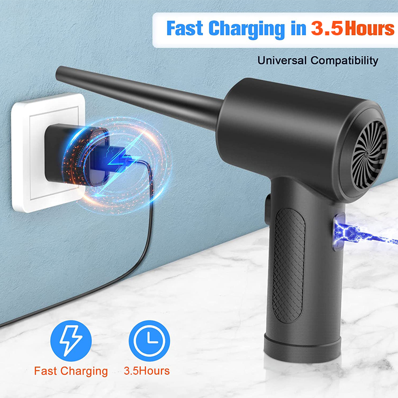 Handheld Portable Cordless 50000Rpm Air Duster Blower Cleaner 6000mAh Rechargeable Computer Keyboard Duster Gun