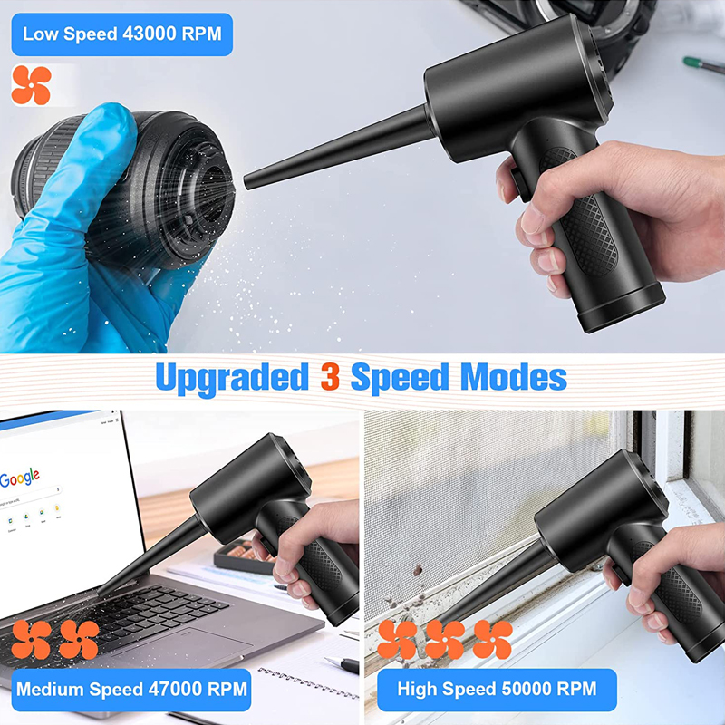 Handheld Portable Cordless 50000Rpm Air Duster Blower Cleaner 6000mAh Rechargeable Computer Keyboard Duster Gun