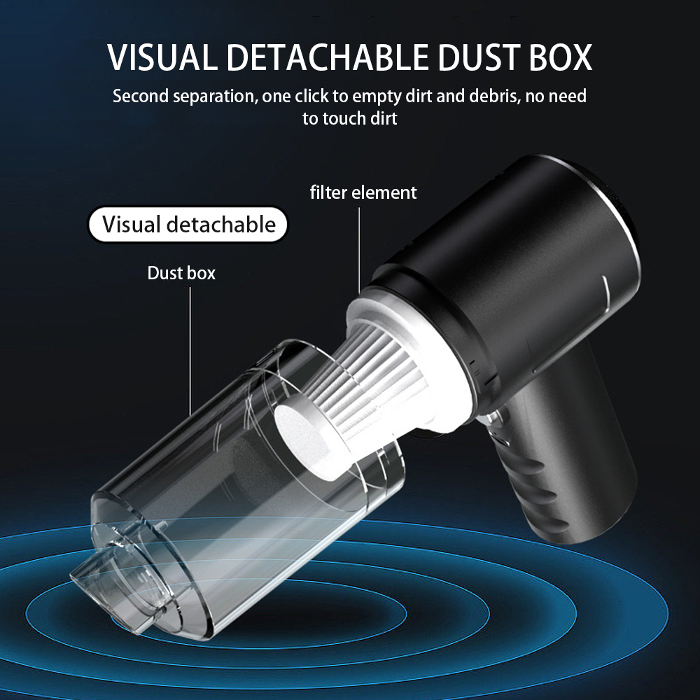 Handheld Portable Mini Battery Powered Wet Dry Car Vacuum Cleaner Rechargeable for Cleaning Hair Car Home Office