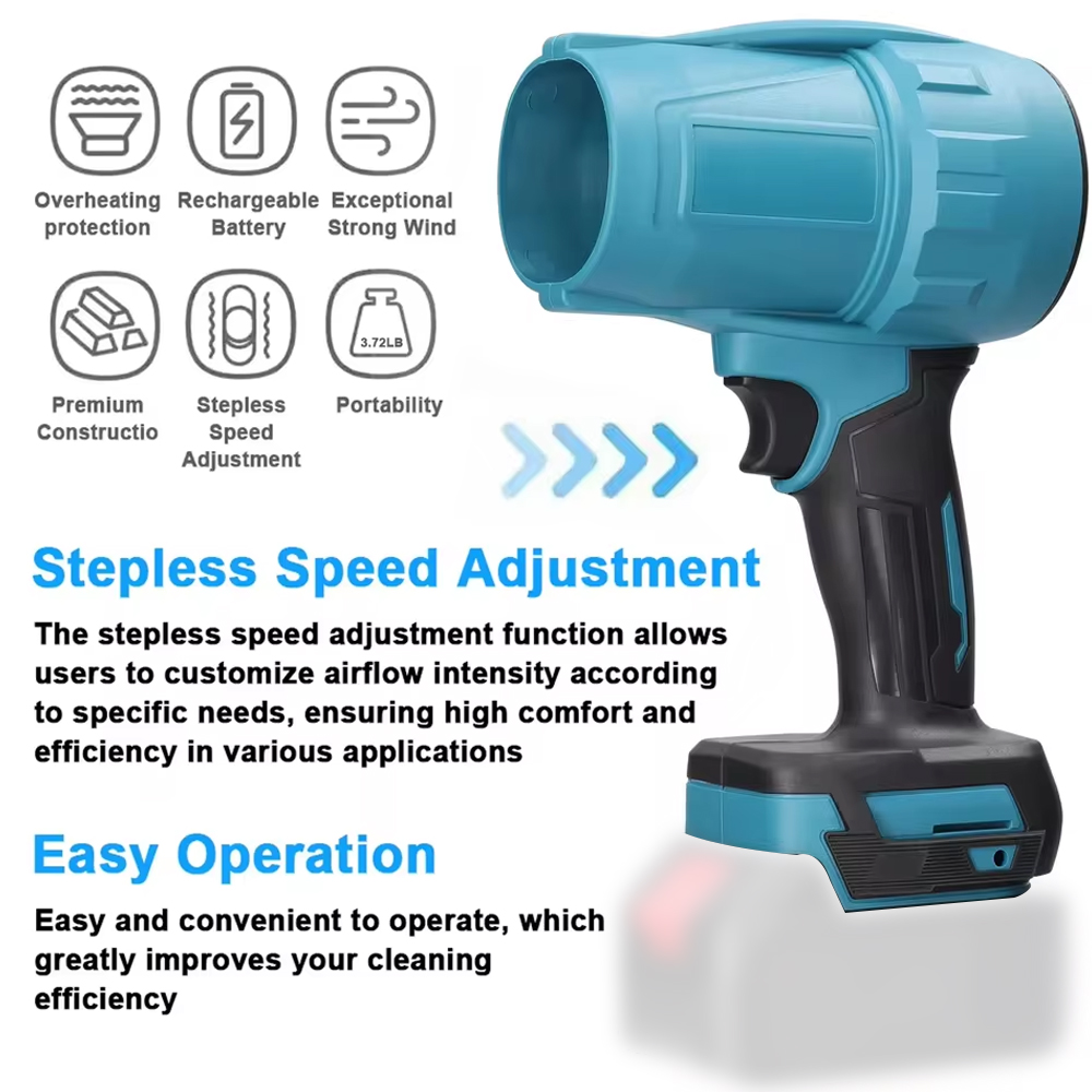 High Speed Powerful Lightweight DIY Air Duster Lithium Battery Electric Handheld Garden Cordless Snow Leaf Blower
