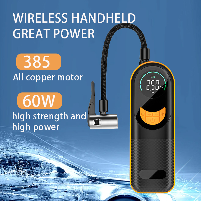 Hot Selling Product 7.4V Abs Tire Pressure Monitor Portable Pump Pressure Gauge for Bicycle Car Football Car Air Pump