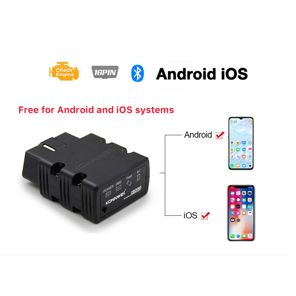 KW902 for Bluetooth 4.0 & 5.0 ELM327 OBD2 Car Scanner Version 1.5 Automotive Diagnostic Code Reader Enhanced with 5.0 Technology