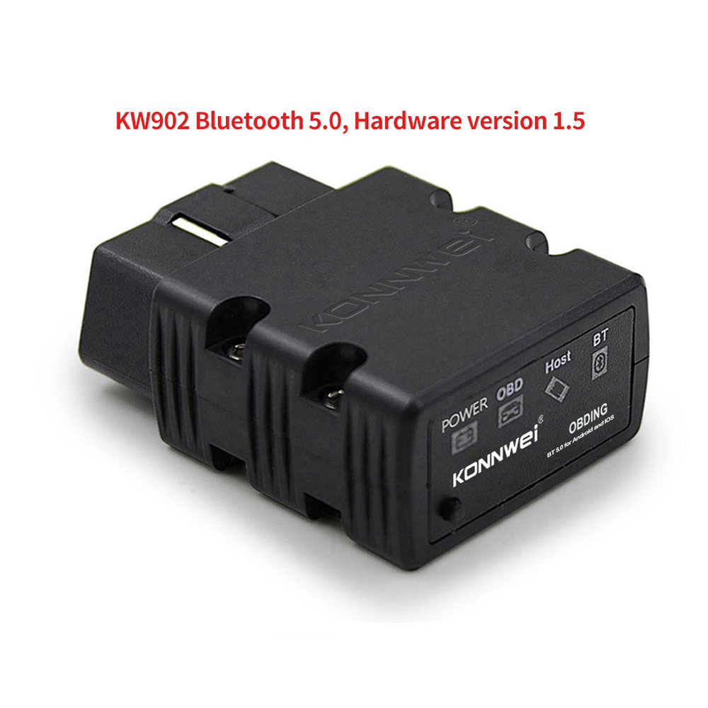 KW902 for Bluetooth 4.0 & 5.0 ELM327 OBD2 Car Scanner Version 1.5 Automotive Diagnostic Code Reader Enhanced with 5.0 Technology