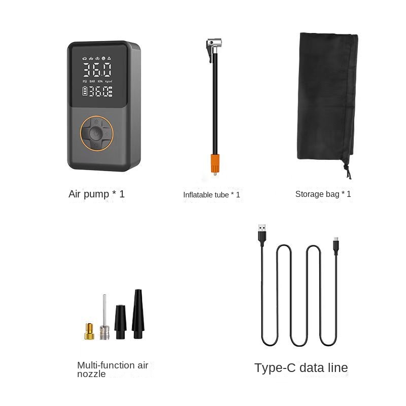 Mini Car Air Compressor Digital Cordless with 4000mAh Tire Inflator for Tire Bike Balls Auto Stop Portable Air Pump Power Bank