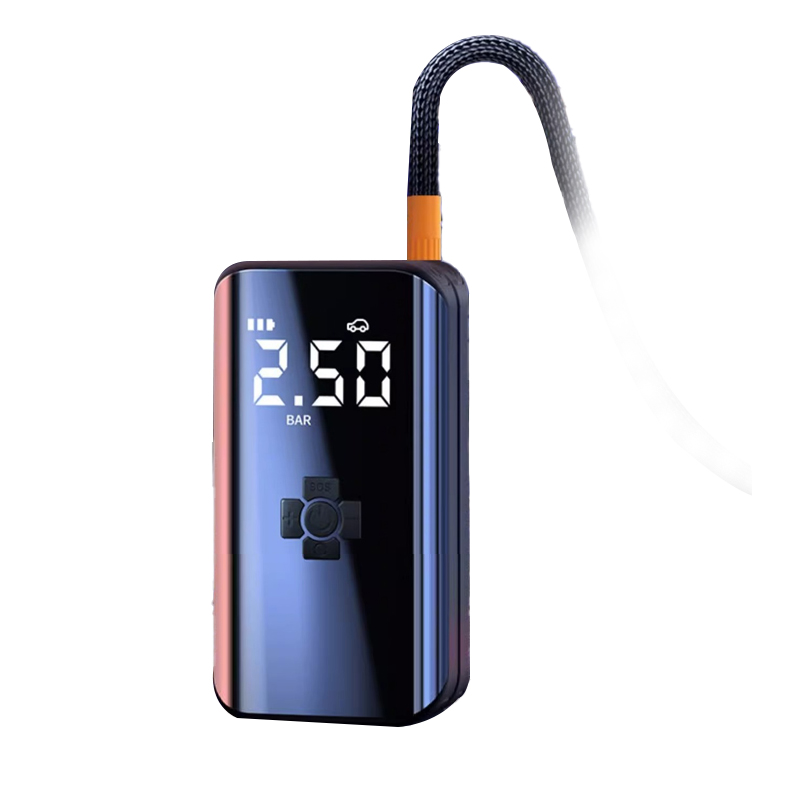Mini Digital Display Tire Inflator Tire Pressure Monitor Car Bicycle ABS Air Pump 12V LED Lighters Wireless Air Compressor