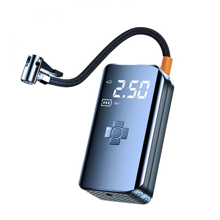 Mini Digital Display Tire Inflator Tire Pressure Monitor Car Bicycle ABS Air Pump 12V LED Lighters Wireless Air Compressor