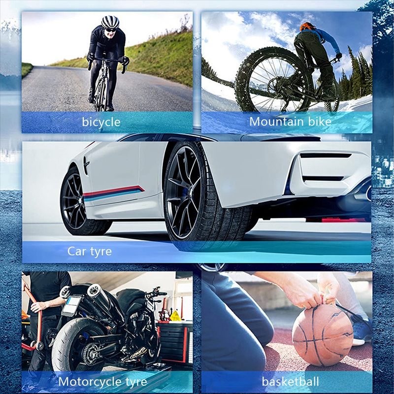 New 2024 Mini Wireless Electric Portable Rechargeable Car Air Compressor Pump ABS Digital Tire Inflator Bike Type-c Universal