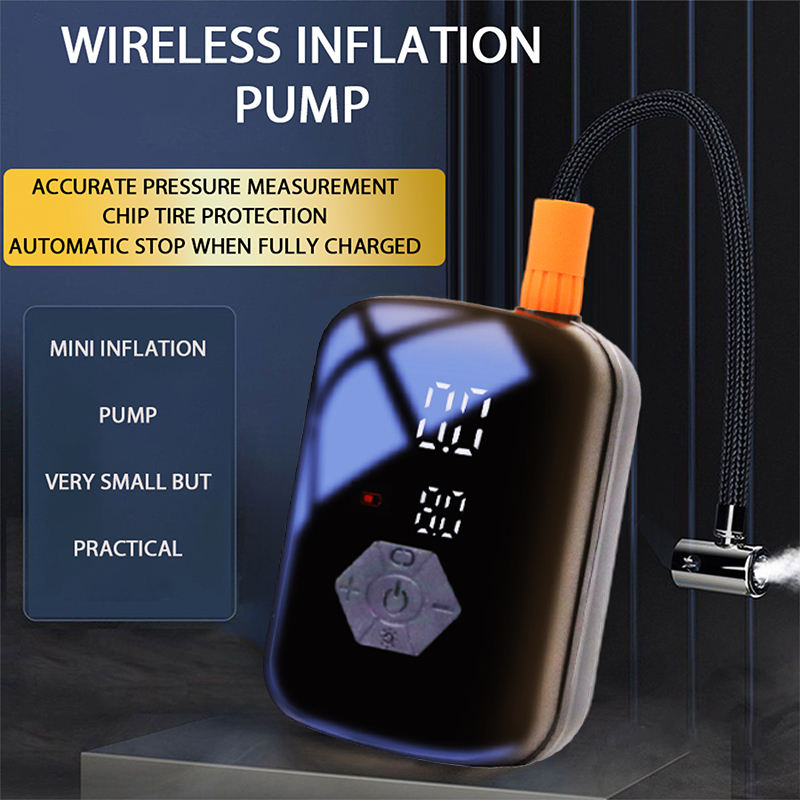 New Portable Mini Air Pump 150psi Dual Digital Display Bicycle Air Pump Compressor LED Lighter Car Tyre Inflator Pump