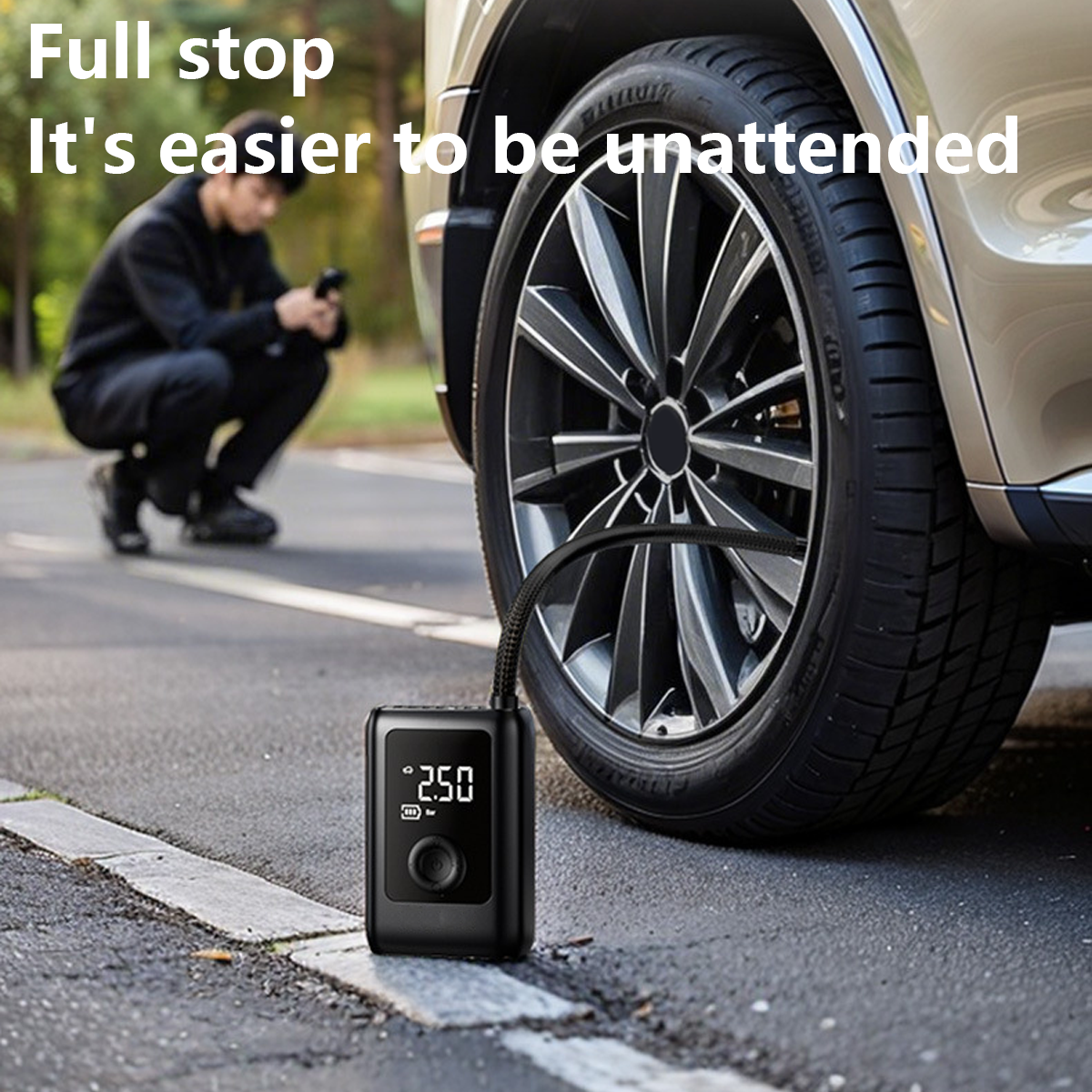OEM/ODM Bicycle Motorcycle Portable 150Psi Car Tyre Pump Digital Wireless Tire Inflator Air Compressor Car Air Pump