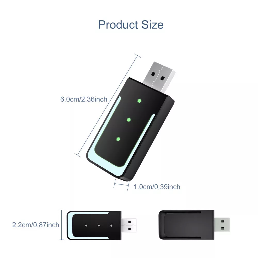Original Universal Wireless Carplay Adapter Quick Connect 2-in-1 Streaming Box Android Auto Support Carplay Dongle for Wired