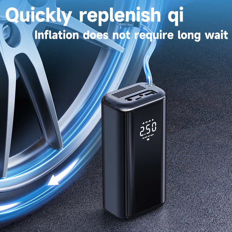 PCMOS Air Compressor 150 PSI Portable Electric Cordless Tire Inflator Led Light Rechargeable Power Bank Air Pumps
