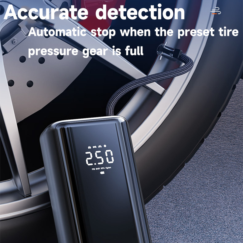 PCMOS Air Compressor 150 PSI Portable Electric Cordless Tire Inflator Led Light Rechargeable Power Bank Air Pumps