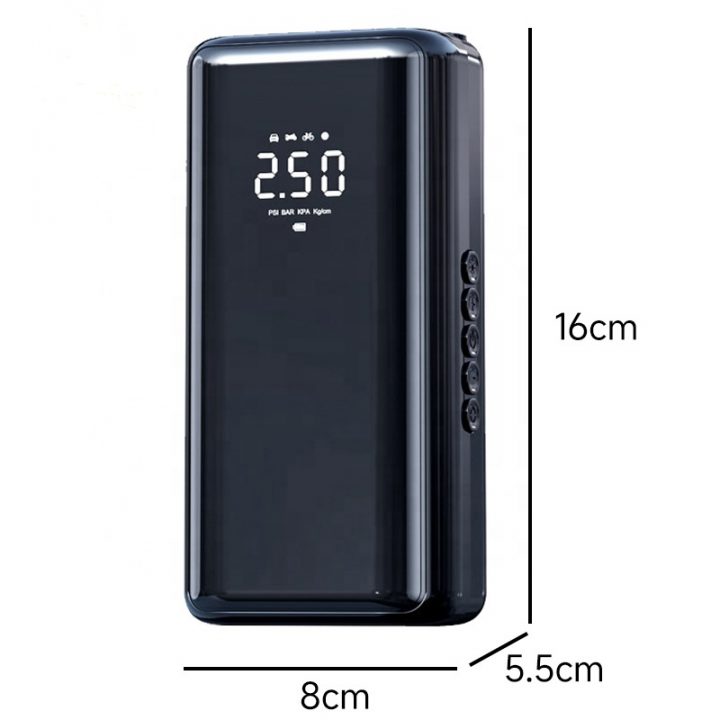 PCMOS Air Compressor 150 PSI Portable Electric Cordless Tire Inflator Led Light Rechargeable Power Bank Air Pumps