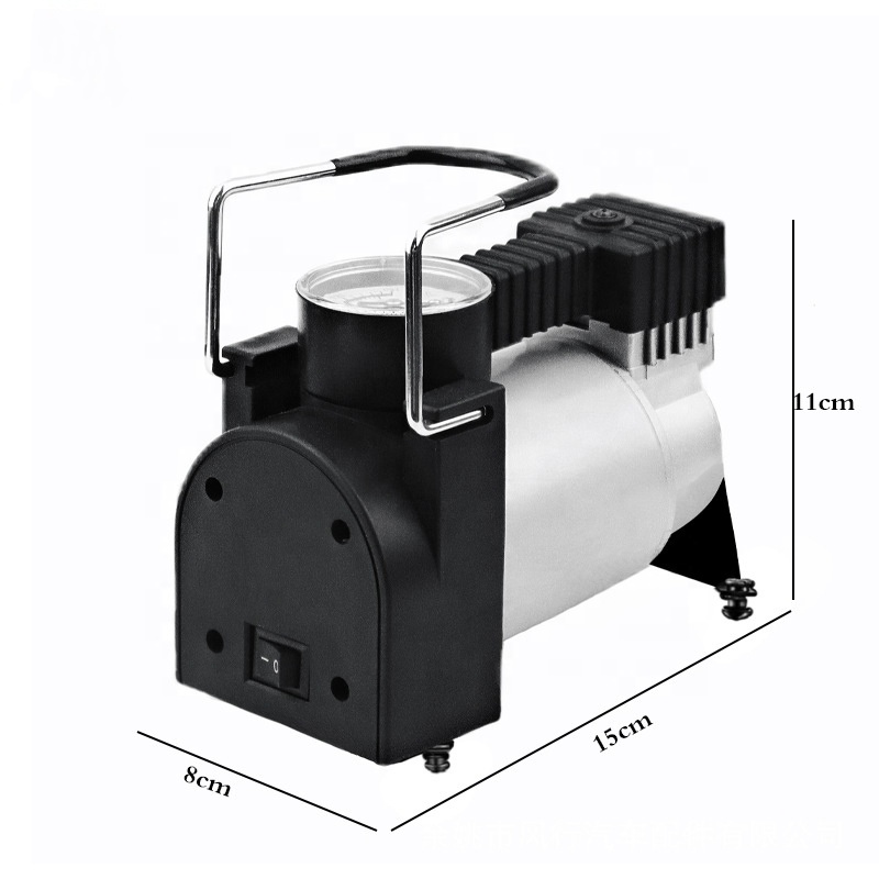 PCMOS Air Compressor Car Inflatable Pump High Power 12V Single Bar Metal Single Cylinder Inflatable Pump Portable Electric Pump