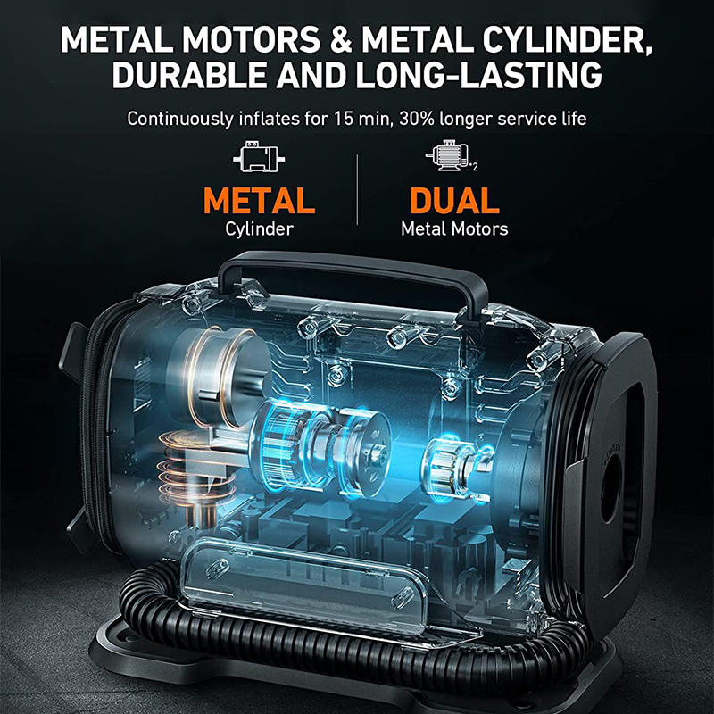 PCMOS Air Compressor Car New Design Dual Power AC/DCAir Pump Digital Pre-Set Automobile Play Pump Car Tire Inflator