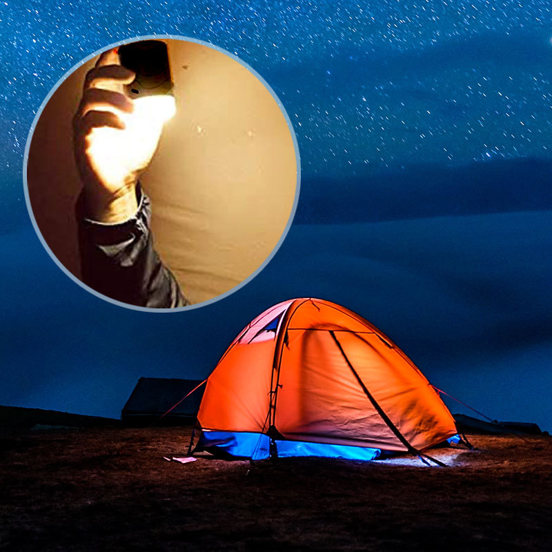 PCMOS Air Compressor Mini Portable Air Pump 3-In-1 Outdoor Camping Lantern Vacuum Pump Electric Inflator Wholesale
