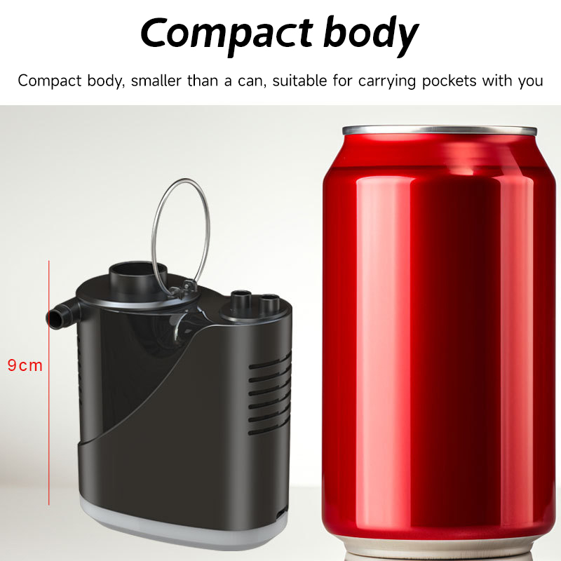 PCMOS Air Pump Mini Portable 3-In-1 Outdoor Camping Lantern Vacuum Pump Electric Inflator Air Compressor