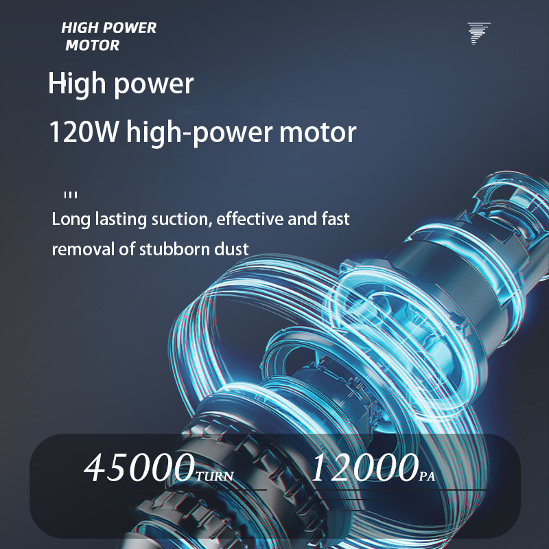 PCMOS Car ABS Wet Dry Vacuum Cleaner Cordless Wireless Handheld DC7.4V 60W Large Capacity 5000Pa Mini Portable Machine