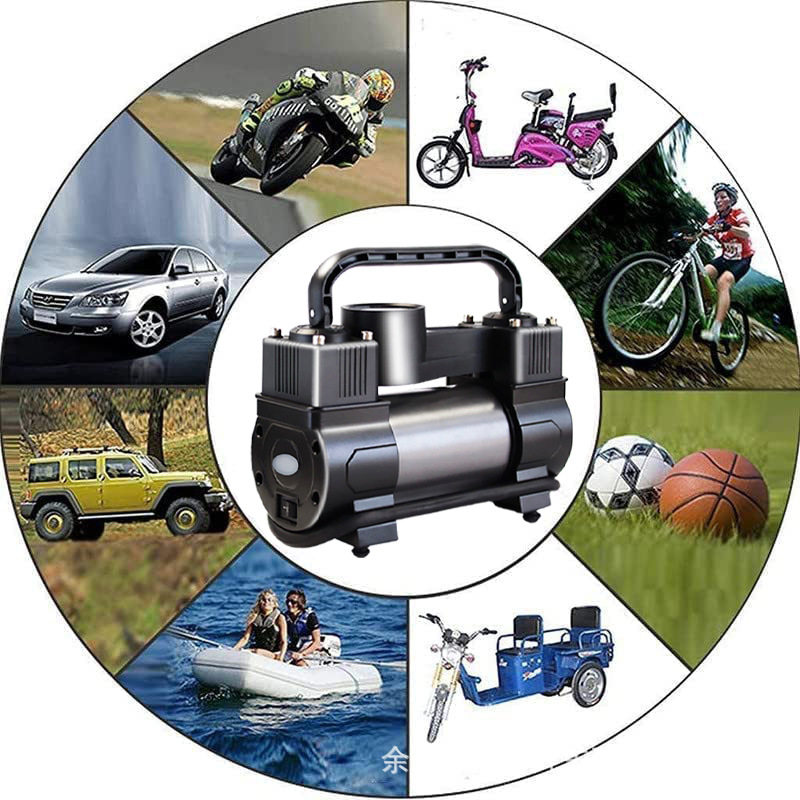 PCMOS Car Inflatable Pump Car Tires Portable Car With Electric High-Power Dual-Cylinder Lighting High-Pressure Pumps