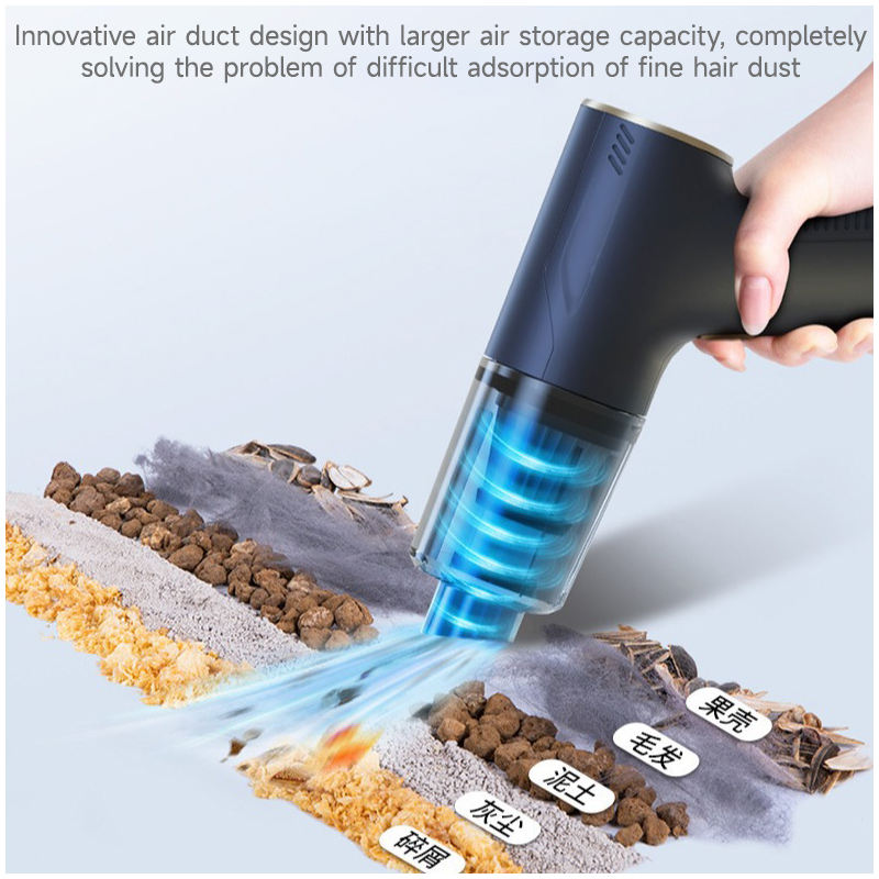 PCMOS Cordless ABS Car Vacuum Cleaner 3-in-1 Handheld High Power Mini Portable Wet Dry Use in Car Office Home 1500mAh Battery