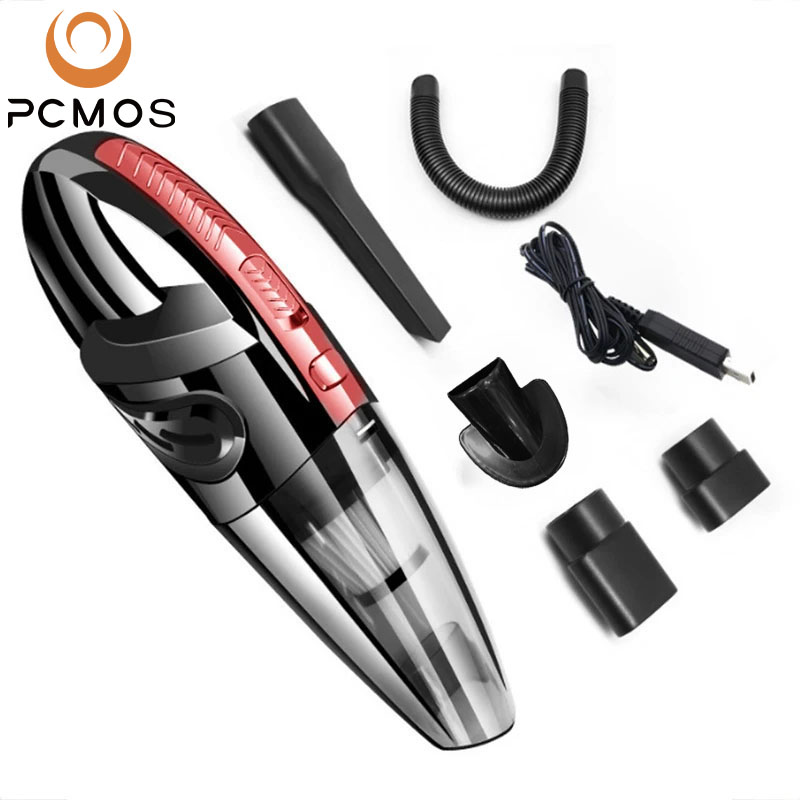PCMOS Cordless Portable Handheld Mini Vacuum Cleaner ABS Dry Cleaning for Car Pet Hair Wireless Battery Car Vacuum Cleaner