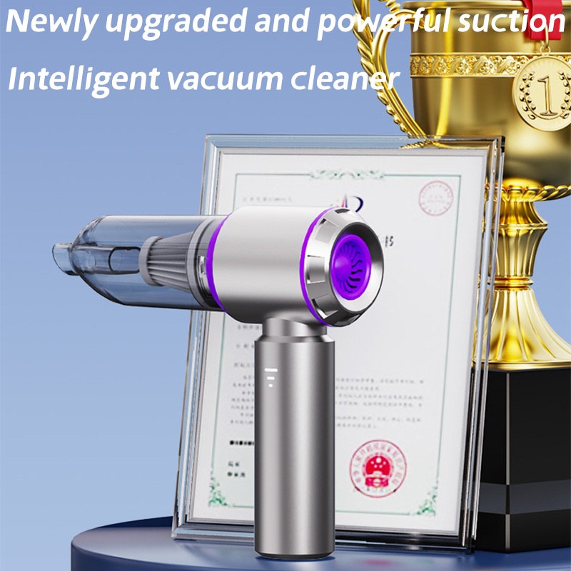 PCMOS Luxury Cordless Handheld Vacuum Cleaner High-Power Wireless Mini Car Vacuum ABS Dry Cleaning Function 15KPa Suction Silver
