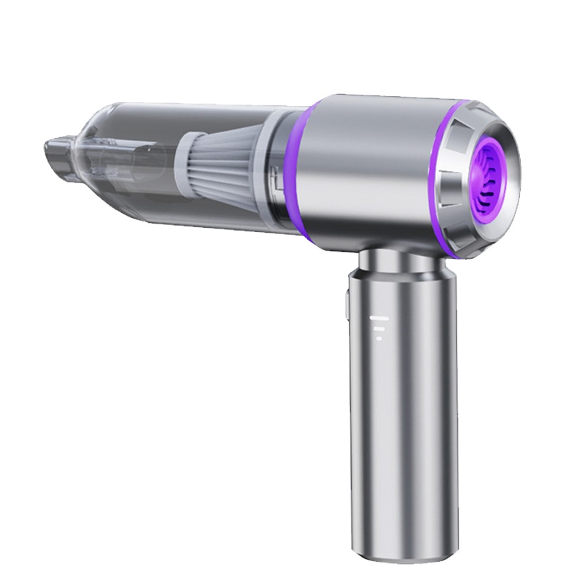 PCMOS Luxury Cordless Handheld Vacuum Cleaner High-Power Wireless Mini Car Vacuum ABS Dry Cleaning Function 15KPa Suction Silver