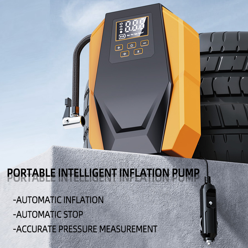 PCMOS Portable Digital Air Compressor Car Tyre Inflator Air Pump Wholesale Price Made of Durable Plastic