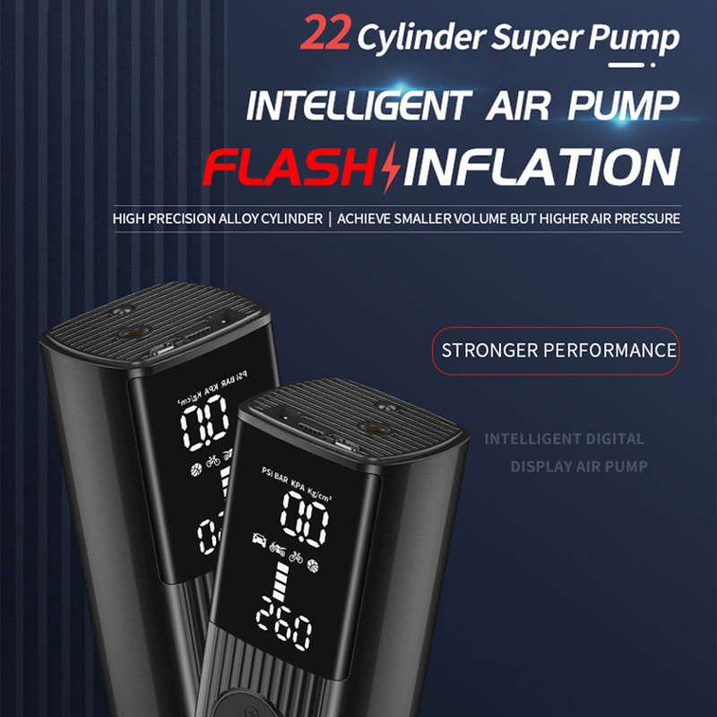 PCMOS Tire Inflator Wireless Car Portable Cordless Small Intelligent Digital Display Car Inflatable Pump Rechargeable Air Pump
