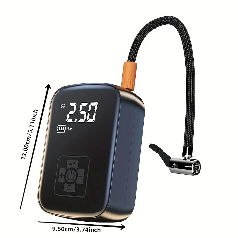 PCMOS Tire Inflators Electric Inflator Car Air Pump for Tire Inflation Tire Pressure Monitor Portable Car Air Compressor Pump