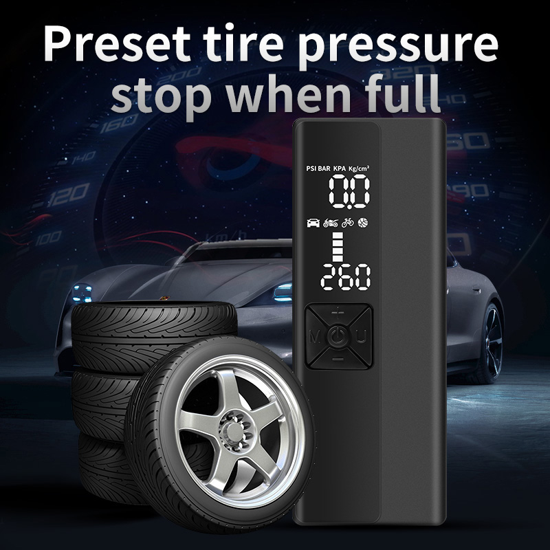 PCMOS Tire Inflators Lightweight Electric Fast Pumping Portable Wireless Smart Air Pump With 4000mAh