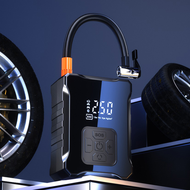 PCMOS Tire Inflators Rechargeable Portable Air Compressor for Car Tire Air Pump Tire Auto Stop Mini Air Pump