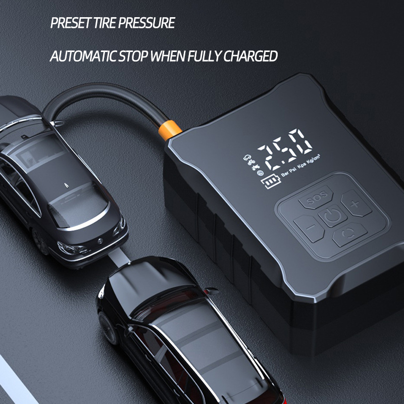 PCMOS Tire Inflators Rechargeable Portable Air Compressor for Car Tire Air Pump Tire Auto Stop Mini Air Pump