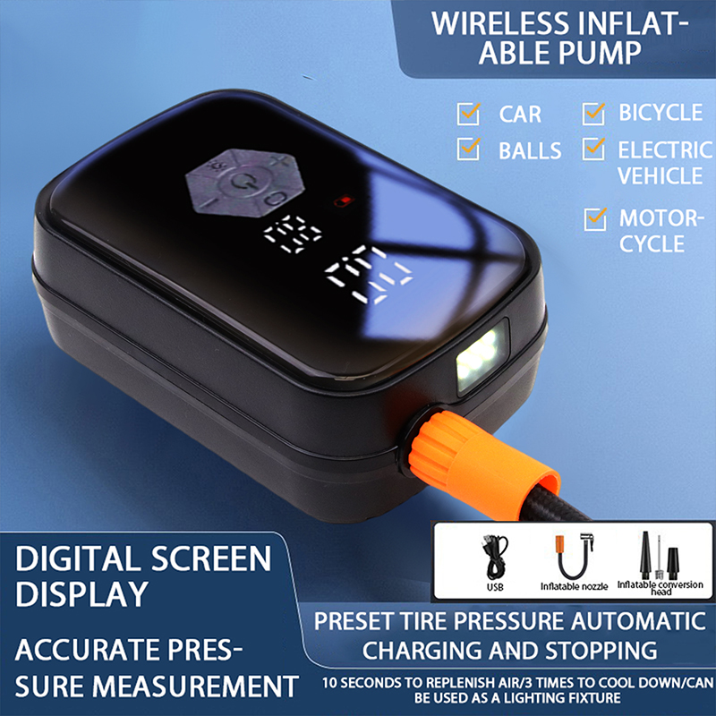 PCMOS Tyre Air Pressure Pump Car Portable Mini Car Air Pump Automatic Led Digital Tyre Air Compressor Wireless Tire Inflator