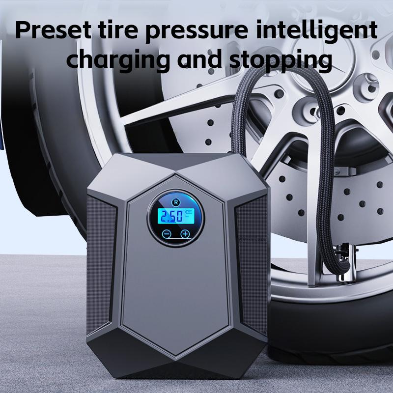 PCMOS Tyre Air Pressure Pump New Portable Mini Car Emergency Inflator Digital Display Wireless Tyre Inflators Car Air Pump