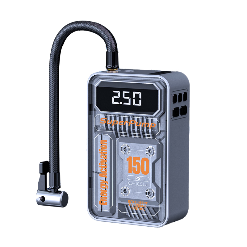 Portable 150PSI Motorcycle Bicycle Vehicle Tire Air Pump 60W Wired LED Digital Display Electric Tire Inflator